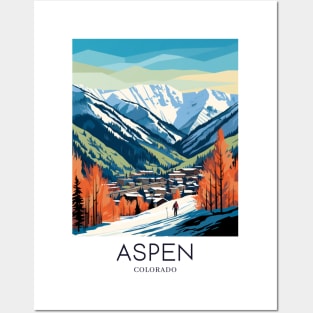 A Pop Art Travel Print of Aspen - Colorado - US Posters and Art